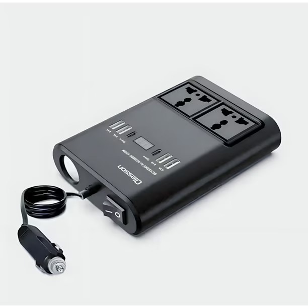 Convertidor inversor de doble voltaje para carro bus camión 150 W 4 USB 12 V 24 V 110 V - Imagen 7