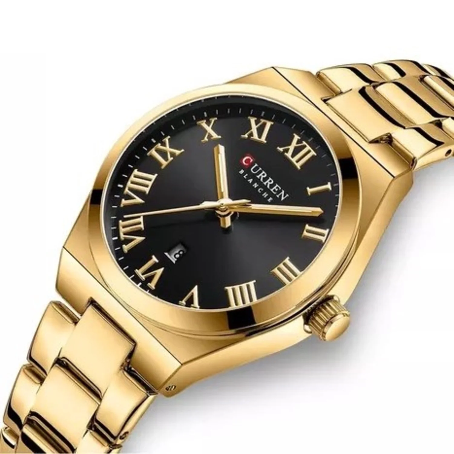 Reloj de dama Curren 9095 Negro-Dorado Original Elegancia Estilo Presencia Mujer tienda gestos en linea