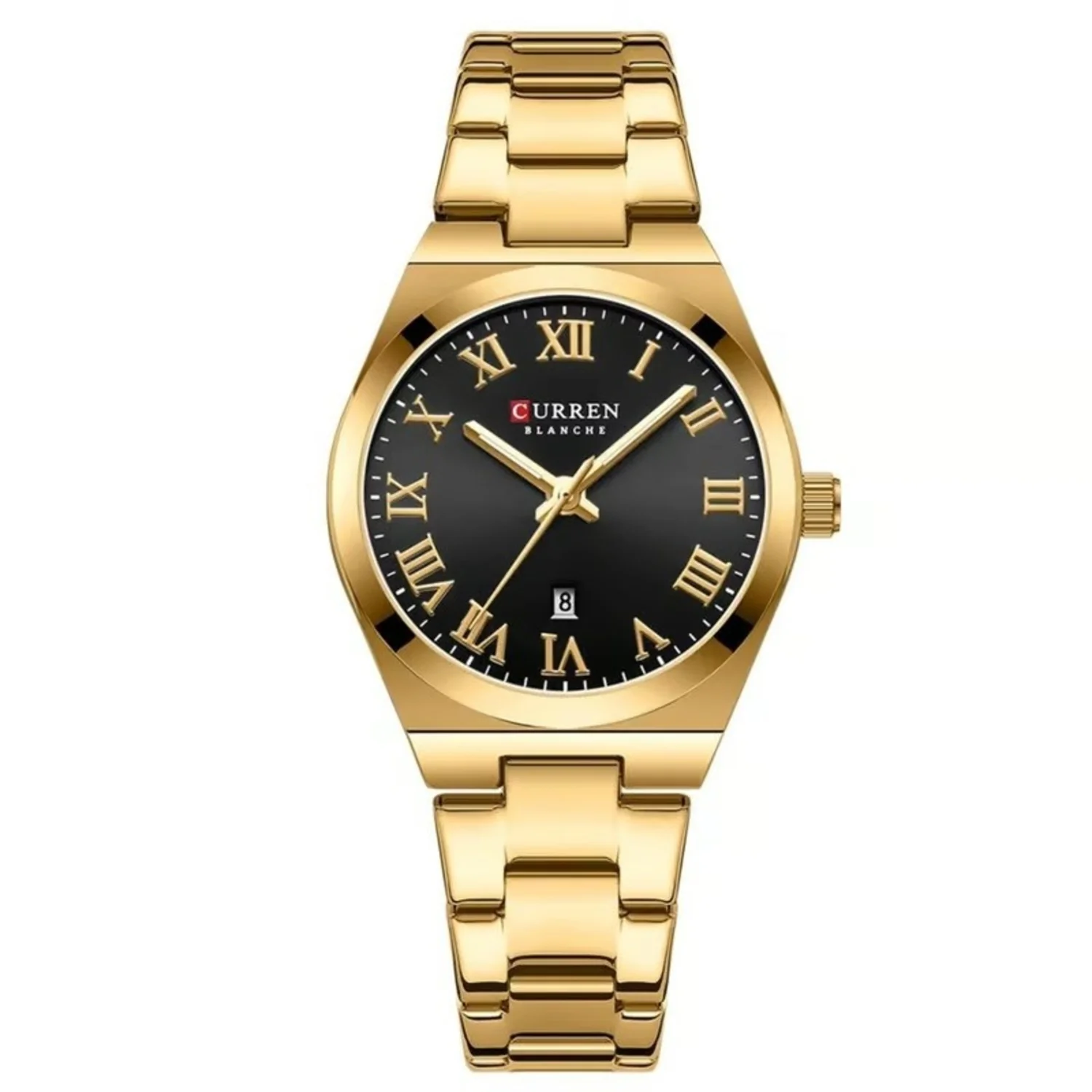 Reloj de dama Curren 9095 Negro-Dorado Original Elegancia Estilo Presencia Mujer tienda gestos en linea