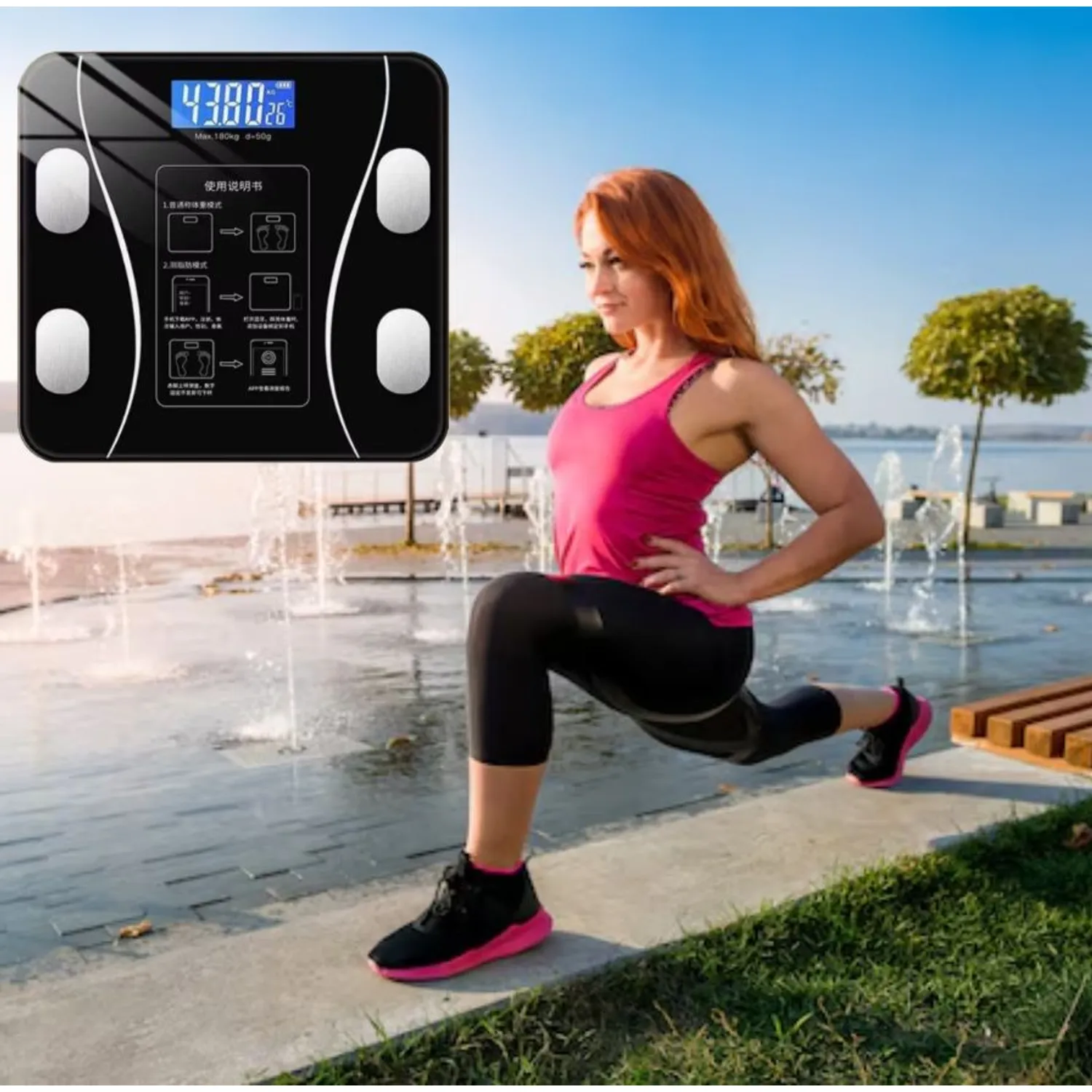 Báscula Corporal Digital de Bioimpedancia de Hasta 180 kg Control de Peso en Casa Bluetooth - Imagen 8