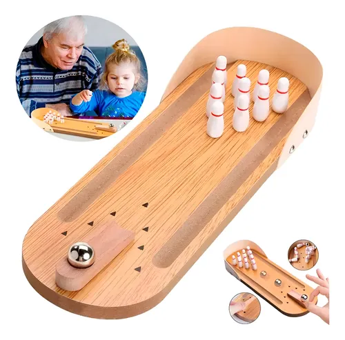 Mini Bolos de Madera Didáctico | Juego Sensorial para Niños con NEE – Motricidad, Atención y Coordinación