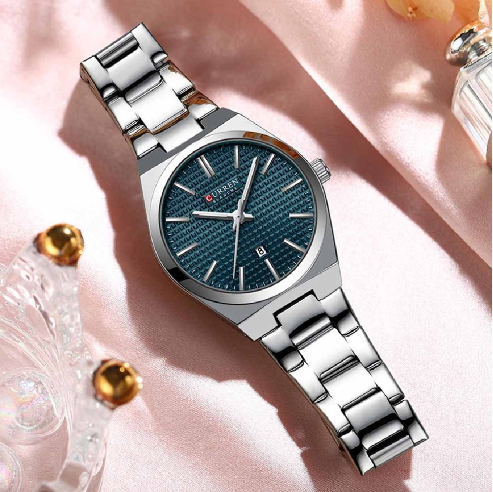 Reloj Curren 8439L Mujer ELEGANTE Acero Inoxidable Azul Plateado - Imagen 11