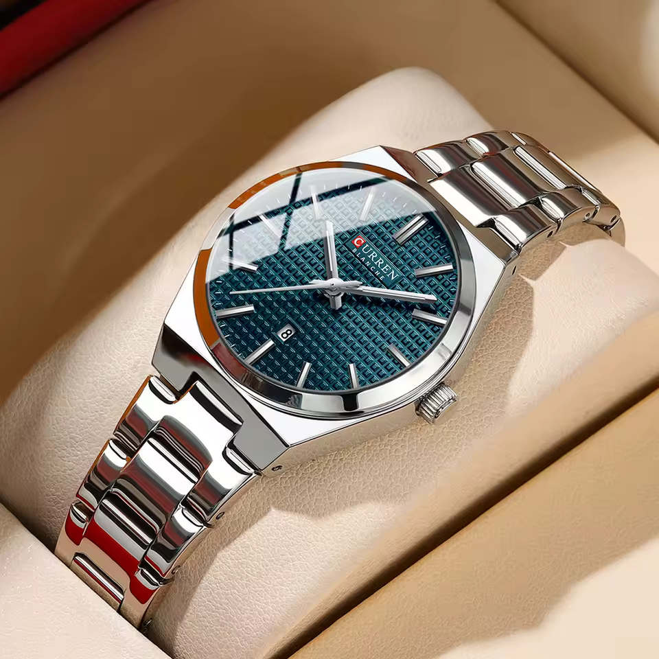 Reloj Curren 8439L Mujer ELEGANTE Acero Inoxidable Azul Plateado - Imagen 7