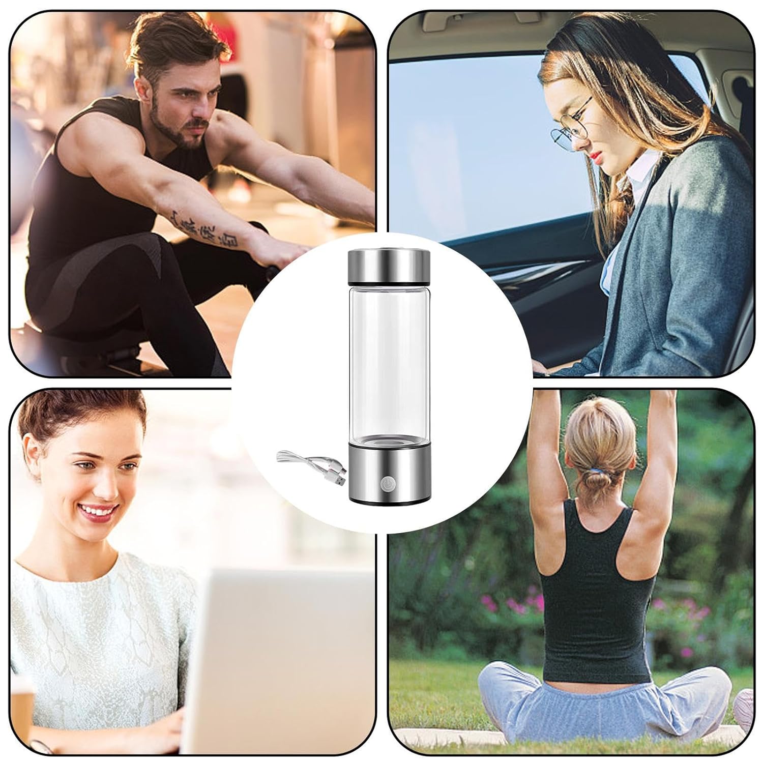 Generador de Botellas de Agua de Hidrógeno Portátil Recargable - Vitalidad y Bienestar - Imagen 4